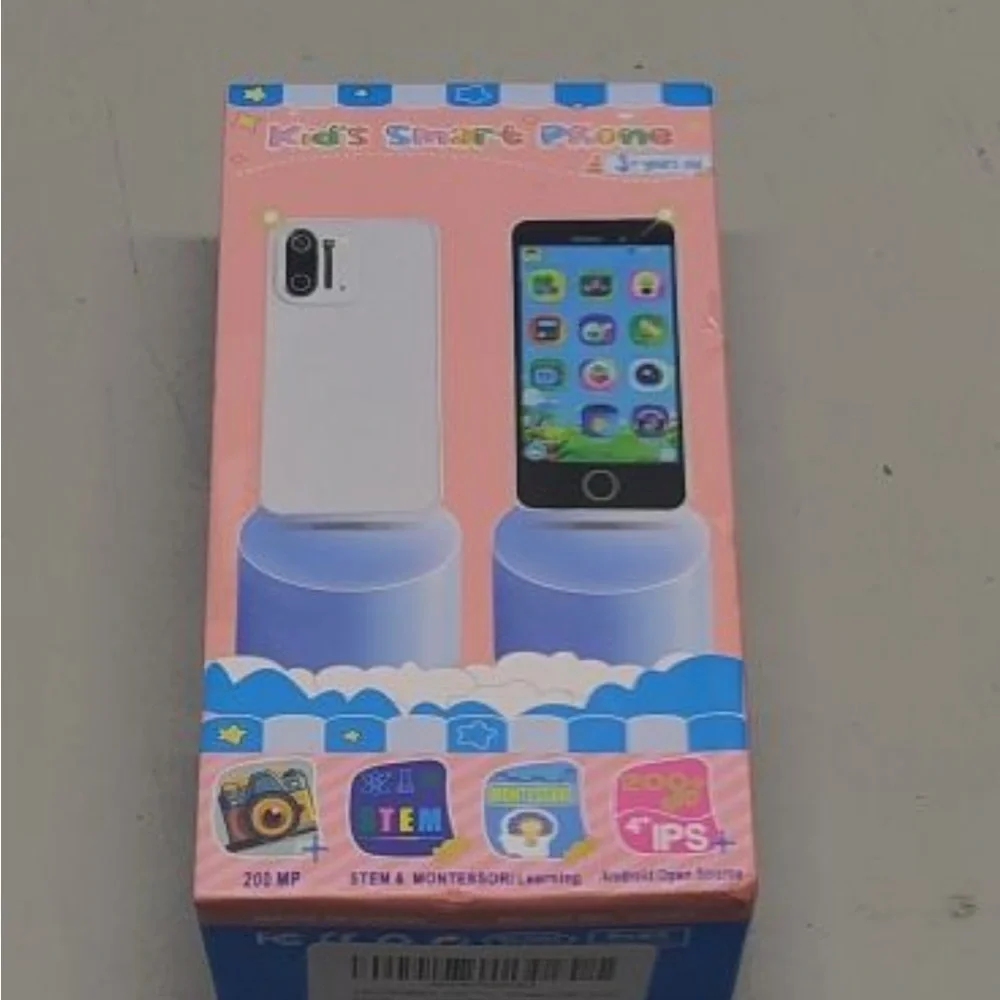 Kids Smart Phone Learning Toy Blue 3.97” Touchscreen Dual Camera Games NEW